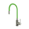 Смеситель для кухни 35k MIXLINE MLSS-0325 ЗЕЛЕНЫЙ гибкий силиконовый излив Ника