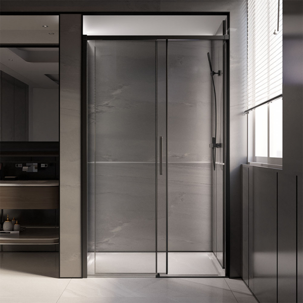 Душевая дверь Veconi Premium Trento PTD-40B, 1200х2000, черный матовый, стекло прозрачное