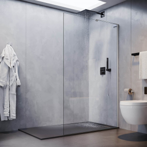 Душевая перегородка Veconi Korato KR-77, 1000x2000, хром, стекло прозрачное Ника
