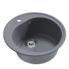 Мойкa ML-GM11 круглая, графит (342), 500мм (глуб. чаши 180) Ника