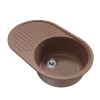 Мойка ML-GM16 овальная с крылом, терракотовая (307), 730*460*180мм Ника