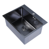 Мойка настол.монтаж 53х43 (3,0) вып 3 1/2  MIXLINE PRO 22см с сифоном (черный графит) Ника