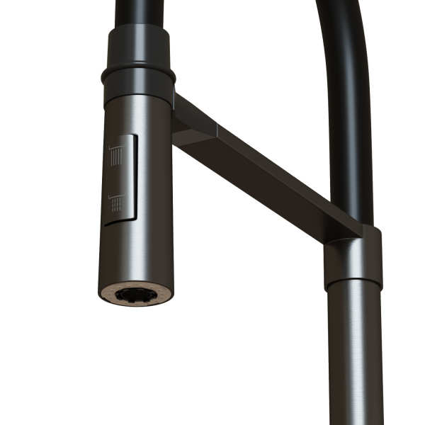 Смеситель для кухни 35k MIXLINE MLSS-0402BL черный гибкий излив магнит, п/гайку ЧЕРНЫЙ ГРАФИТ